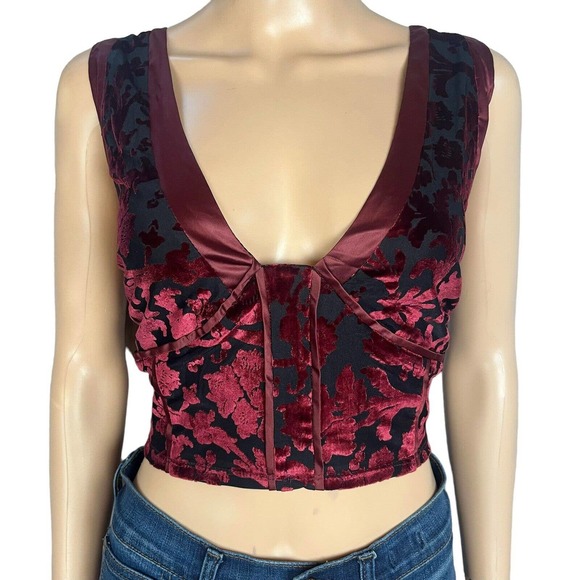 Free People Tops - Free People Intimately Magic Hour Crop Top Velvet Burnout